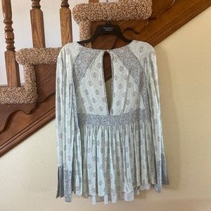 Beautiful free people aqua babydoll top